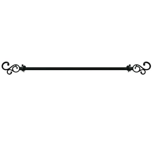 Decorative Window Curtain Rods with Finials, 48 to 86 Inches, 0.75 Diameter - Buono II, Medley Series - Lightweight & Easy to Install, Adjusts Telescopically to Fit Any Window by Achim Home Decor