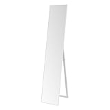 LOLAhome - Espejo de pie de Cuerpo Entero con Marco de Madera Blanco de 151x31...