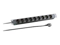 Multiprise EFB Elektronik 9 sorties CA avec câble de 2m noir IP20