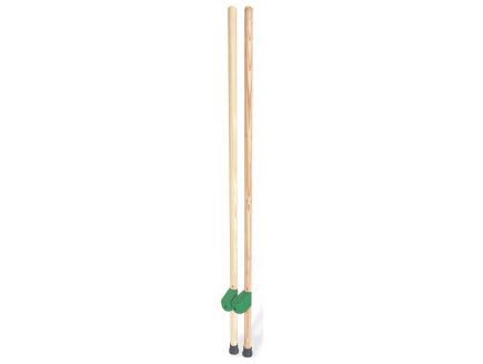 Paire d'echasses vertes en bois massif 1m30 - 3200g - set jeu plein air