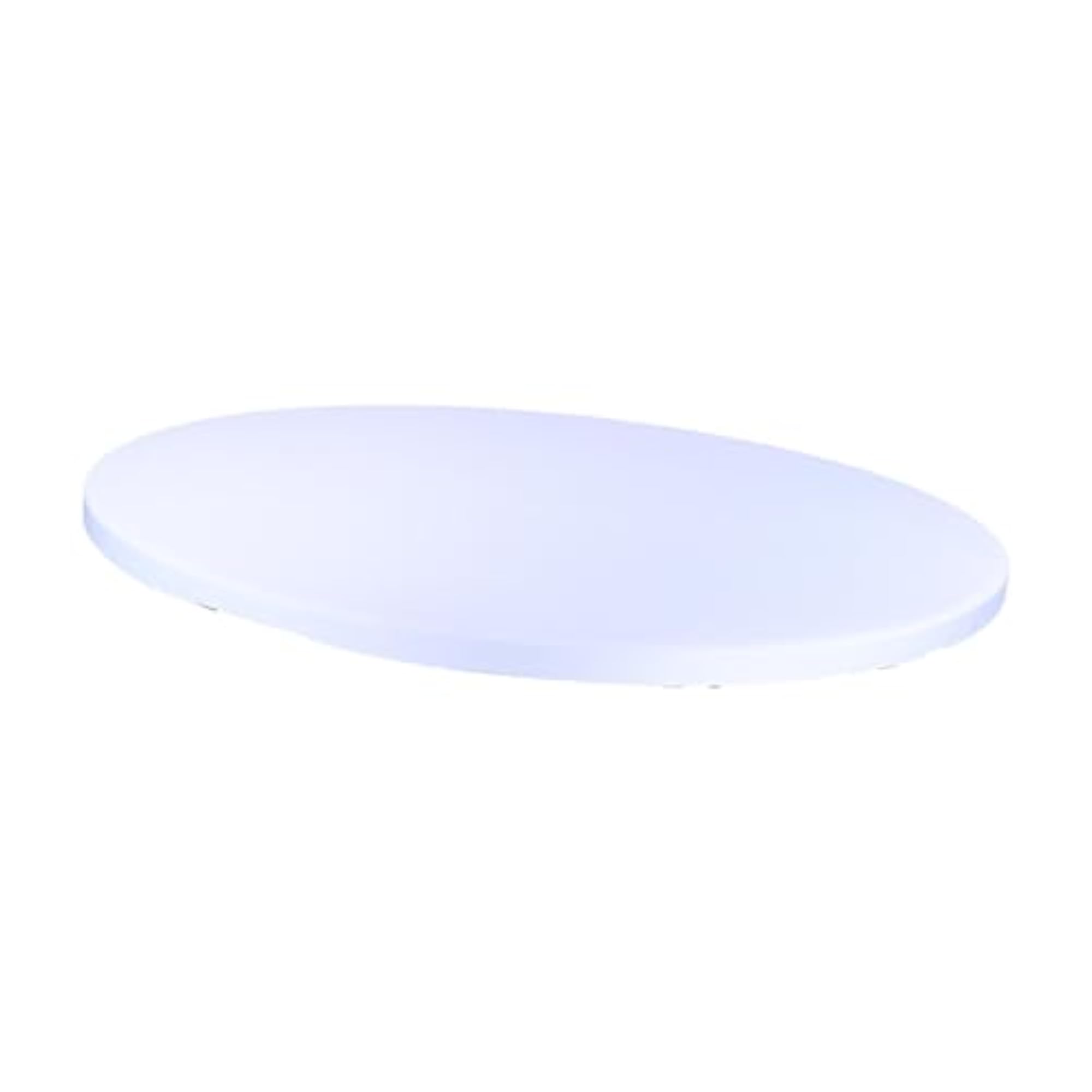 Fitted Round Table Cloth with Elastic Edge, White