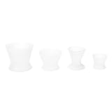 Taza de mezcla de silicona dental de 4 tamaños, juego de tazones de mezcla de laboratorio dental de autocoagulación profesional Taza bucal dental práctica para materiales dentales