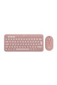 Logitech Pebble 2 Set Función Multi-Dispositivo Silencioso Inalámbrico Turco Q Teclado y Ratón Set - Rosa