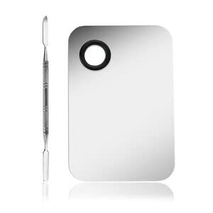 QEQEQ Nail Art Stainless Steel Professional Pro Cosmetic Makeup Artist Palette Spatula