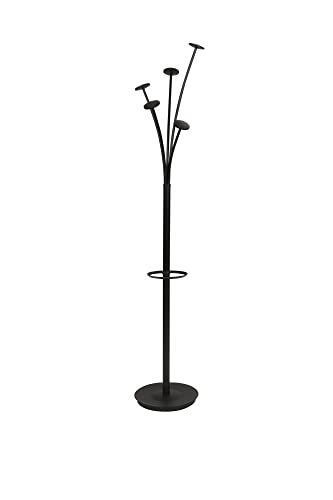 Alba Porte manteau, Noir, Base Ø 35 cm H 188 cm Tube : Ø 38 mm