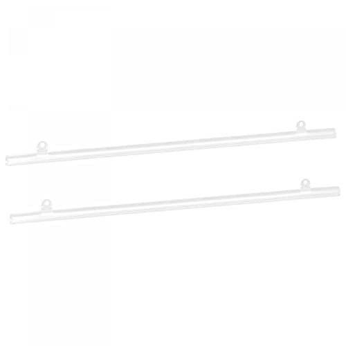Image of MECCANIXITY PVC Poster Hanger Rail Poster Strip Bar 70cm /28inch Clear with Clips for Poster, Map, 4 Set