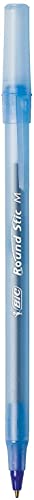 BIC Pens Large Bulk Pack of 400 Ink Pens, Round Stic Xtra Life Ballpoint Pens Medium Point 1.0 Mm, 200 Black Pens & 200 Blue Pens In Box Combo Pack 3 11U0fQ2eAXL