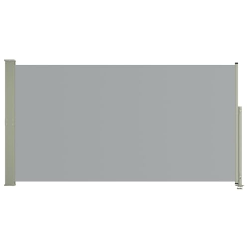 vidaXL Seitenmarkise, einziehbar, für Terrasse, Garten, Privatsphäre, Terrasse, Balkon, Außenbereich, UV-beständig, 160 x 300 cm, Grau