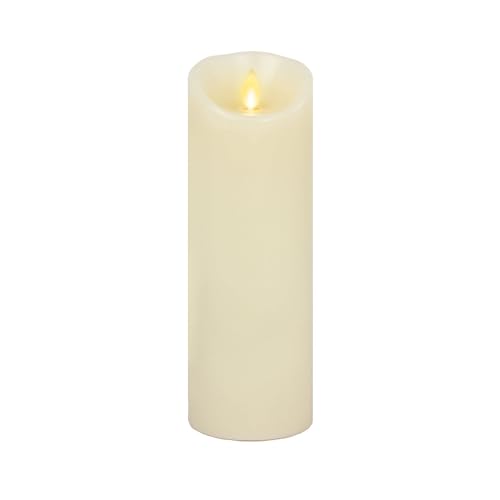 Darice Luminara® Flameless Candle - Vanilla Scented Ivory Wax Classic Pillar - 8 in