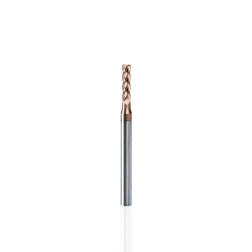 NZ 3/32" 4-Flute Square End Mill, TiSiN-Coated Carbide (HRC55) for Hardened Steel, Alloy Steel &amp; Cast Iron