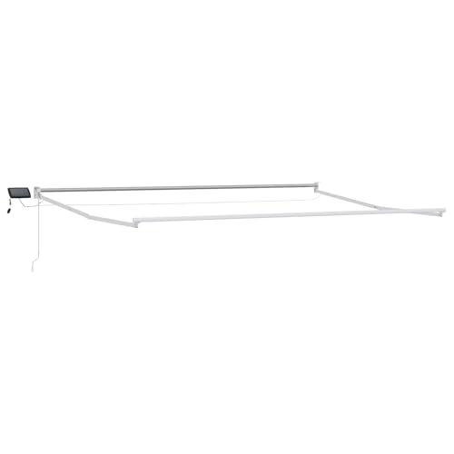Toldo manual retráctil de 4x3m con luces led para terrazas 5