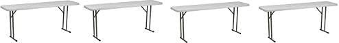 Flash Furniture 6-Foot Granite White Plastic Folding Training Table (4-(Pack))
