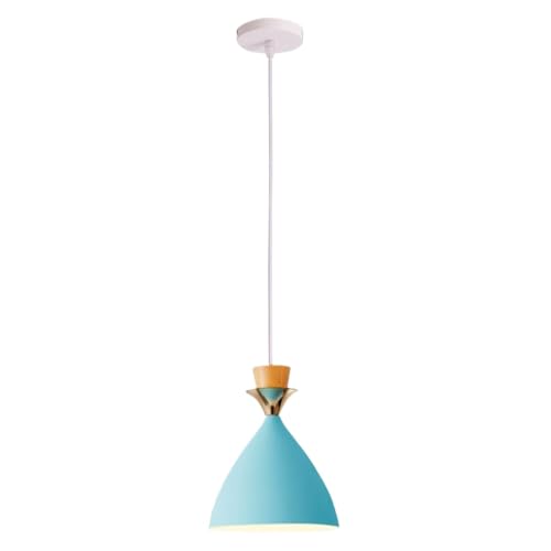 Lustre suspension E27 bleu à hauteur réglable pour optimiser l'éclairage d'un îlot de cuisine