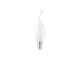 Bombilla Led Filamento Vela Llama Esmerilada E14. 4,5 Watt. Equivale A 35 Watt. 470 Lumenes. Luz Neutra 4000º K.
