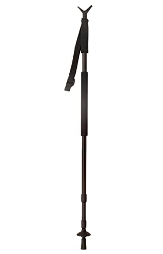 Tiendas LGP – JKR, Bastón de Caza Negro de 3 tramos, Extensible, Aluminio, Medida máxima 190 cm. 2519