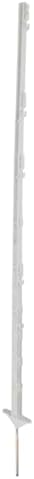156cm Poly Post Extra Tall 5FT Plastic Fencing Stake | Reinforced Mobile Electric Fence Poles Ideal for Horse Paddocks Equestrian (White, Pack of 20)