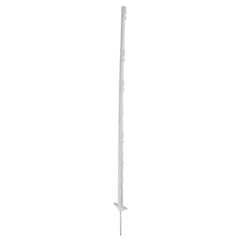 Doblit 156cm Poly Post Extra Tall 5FT Plastic Fencing Stake | Reinforced Mobile Electric Fence Poles Ideal for Horse Paddocks Equestrian (White, Pack of 20)