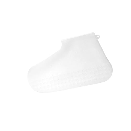 BESPORTBLE Cubrezapatos de lluvia de silicona antideslizantes para mujer, protección para calzado al aire libre, portátil y duradero blanco miniatura 1