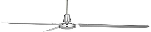 Casa Vieja 72" Velocity Modern Industrial 3 Blade Indoor Outdoor Ceiling Fan Brushed Nickel Damp Rated For Patio Exterior House Home Porch Gazebo Garage Barn #TOP5