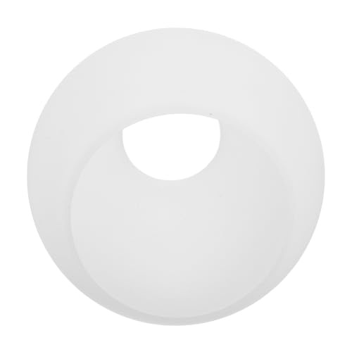 Lurrose Paralume in Vetro Smerigliato Bianco Design a Doppio Foro e Bocca Piatta per Lampada E27, Copertura Sferica per Lampadari e Ampi Spazi Abitativi