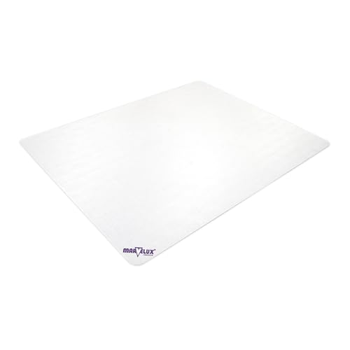 Marvelux 75 x 120cm Durable Eco Friendly Office Chair Mat for Low and Standard Pile Carpets, Rectangular Clear Enhanced Polymer Carpet Protector, Made in the UK