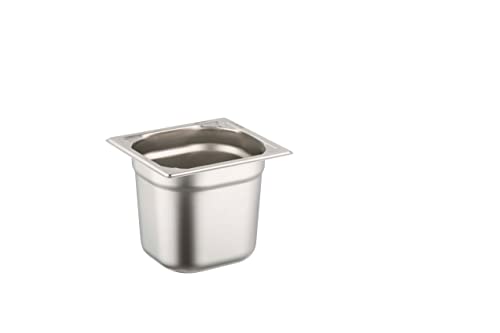METRO Professional Récipient GN 1/6 en acier inoxydable, hauteur 150 mm, récipient gastronorm, adapté à un usage alimentaire et résistant à la chaleur