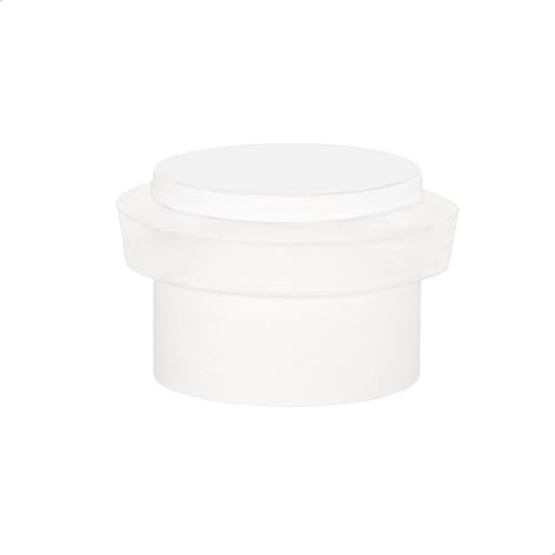 EVI Herrajes | Tope de Puerta Adhesivo Lacado Blanco | Ø24x20 mm | Acero Inoxidable | Goma Blanca de Silicona Natural | Gran Adhesión | 100% Funcional | Mod. I-163BBL