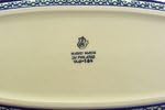 Polmedia Polish Pottery Oval Baker with Handles - Royal Daisy Pattern Handmade in Boleslawiec Poland by Ceramika Artystyczna + Certificate of Authenticity