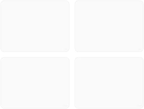 gasare, Silicone Placemats for Dining Table, Kids Placemats, Table Mats, Nonslip, Washable, Heat Resistant, Flexible, 20% Thicker, 16" x 12" x 1.1mm, Set of 4, Translucent-Opaque