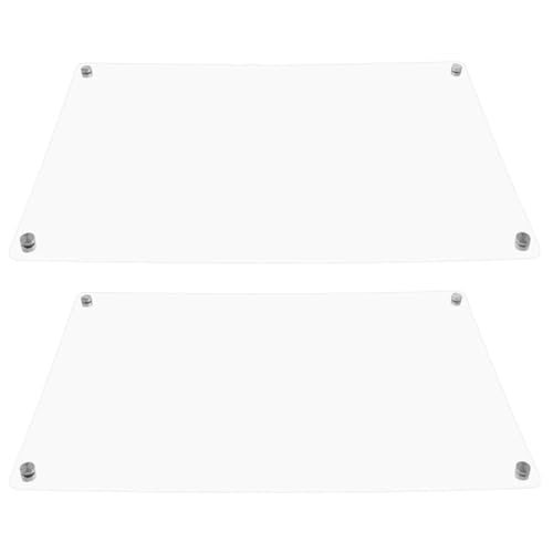 ULTECHNOVO Pizarra Magnética para Nevera Transparente Acrílica 20x30 Cm, Tablero de Borrado en Seco Práctico y Reutilizable, 2 Piezas para Planificación y Notas en Cocina o Despacho