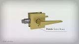 Image of Schlage F51A GEO 716 CAM Georgian Door Knob with Camelot Trim, Keyed Entry Lock, Aged Bronze