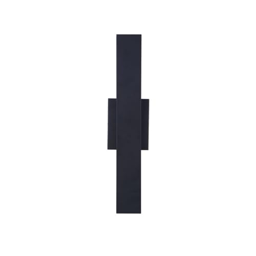 Craftmade Rens 20" Outdoor LED Wall Sconce | Midnight Finish, Modern Backlit Design, Wet Rated for Indoor/Outdoor Use | 30W Integrated LED, 3000K Warm White, 1500 Lumens, Dimmable by Craftmade - Used condition - US$62.13