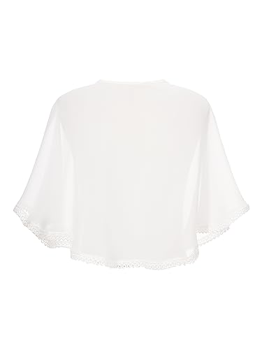 Flower Girls Dress Cover Up Chiffon Lace-up Bolero Shrug Elegant Cardigan Shawl Cape2