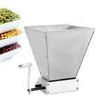 Malt Crusher, 2 Roller 4L Stainless Steel Grain Mill Heavy Duty Homebrew Grain Crusher Adjustable Barley Grinder Low Speed Drill Available Manual Malt Mill with Metal Base and Handle