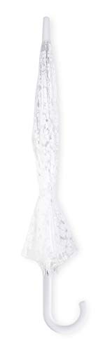 Kate Spade New York Clear Umbrella For Rain, Large Bubble Umbrella For Adults, White Spade Flower #TOP1