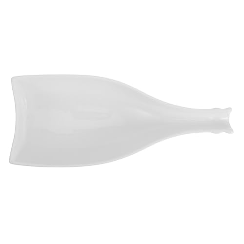 YUYUETIME Plato Cerámico Forma Botella Vino Diseño Irregular para Servir Aperitivos y Platos Fríos Restaurante Hogar Elegante
