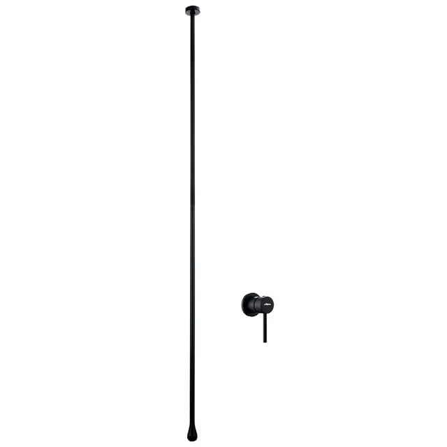 Aquieen Wall Mounted Single Lever Ceiling Basin Mixer with Provision for Hot & Cold Water Drop (Ceiling Mounted) (Black)-image-41