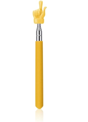 Teacher Pointer Sticks Finger,Pointer for Classroom,Telescoping Hand Pointer, Retractable Classroom Pointer Fingers for Elementary School Kindergarten Teacher,Classroom Supplies (1 PCS, Yellow)