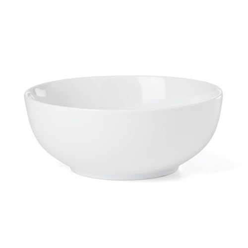 Oneida Serveware, 24 Seven 3-Piece Nesting Bowl Set With Wood Stand, Porcelain Material Wooden Stand, Home And Kitchen, Dishwasher And Microwave Safe, Serving Bowls, Salad Bowl (White, 4 Pieces) by Oneida - Image 4