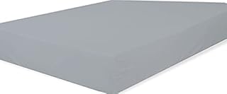 Linen Home Super King Fitted Sheet Grey Deep fit 12''/30cm Microfibre Easy Care Fitted Bed Sheets SuperKing - Ultra Soft Brushed Wrinkle and Fade Resistance Bedding(Super King, Grey)