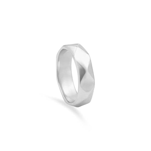 Image of Mia by Tanishq Sleek Frame White 92.5 Silver Finger Ring for UNISEX