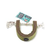 Green & Wilds Push Me Pull Me Dog Toy ring (Suede & Rope)