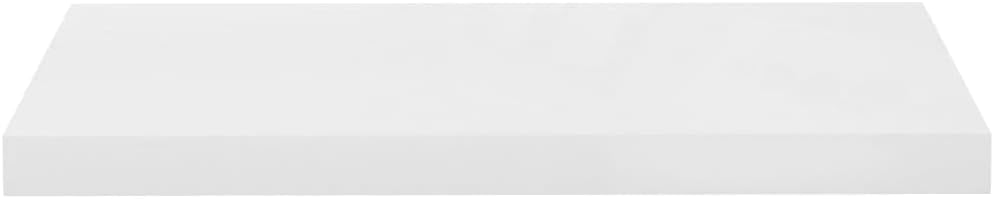 Floating Shelves Wall Shelves - Wall Mounted Shelves - Decorative Floating Wall Shelves - Bedroom or Living Room Floating Wall Shelf High Gloss White 23.6"x9.3"x1.5" MDF