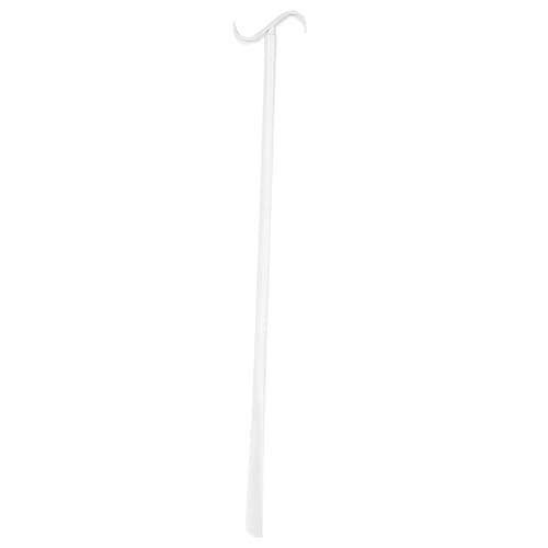 Healeved Dressing and Sock Wearer Sock Aid Shoe Horn Stocking Applicator Shoe Stick Helper Long Shoehorn Boot Helper Stick Slip-on Shoe Helper Shoe Lifting Tool Abs White
