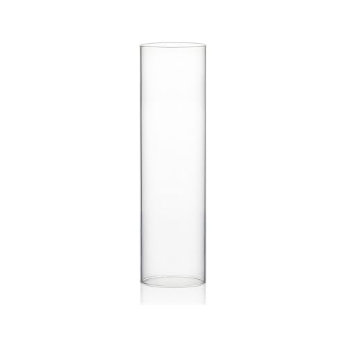 WGVI Hurricane Candle Holder Sleeve, 3" Wide, 10" Tall – Clear Glass