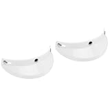 Cabilock Visera Para Casco De Motocicleta Clásica Vintage Blanca 3 Botones Protección Solar y Lluvia Compatible Cascos De Motocross y Medios Uso Exterior y Ciclismo
