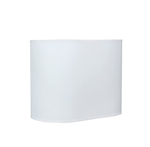 Image of Aspen Creative 37001A Transitional Oval Hardback Shaped Spider Construction Lamp Shade in Off-White, 13 1 /2 inch wide (8 inch + 13 1 /2 inch) x (8 inch + 13 1 /2 inch) x 10 1 /2 inch
