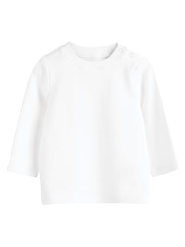NEXT Bebés niño Pack de 3 Camisetas de Manga Larga 100% algodón para bebé Blanco 18 Meses