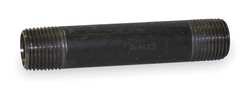 5P721 Nipple, 1 1/2 x 4 In, Blk Welded Steel
