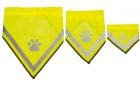 5 Stück Hundehalstuch gelb in 3 Größen S - L Klettverschluss Reflexelemente Dreieckstuch Bandana 5er Set (L)